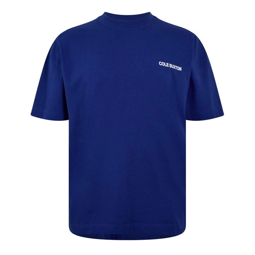 Cole Buxton Men's Logo Cotton Sportswear T-Shirt - Blue